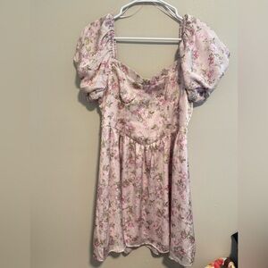 Jessica Simpson Floral Puff Sleeve Dress